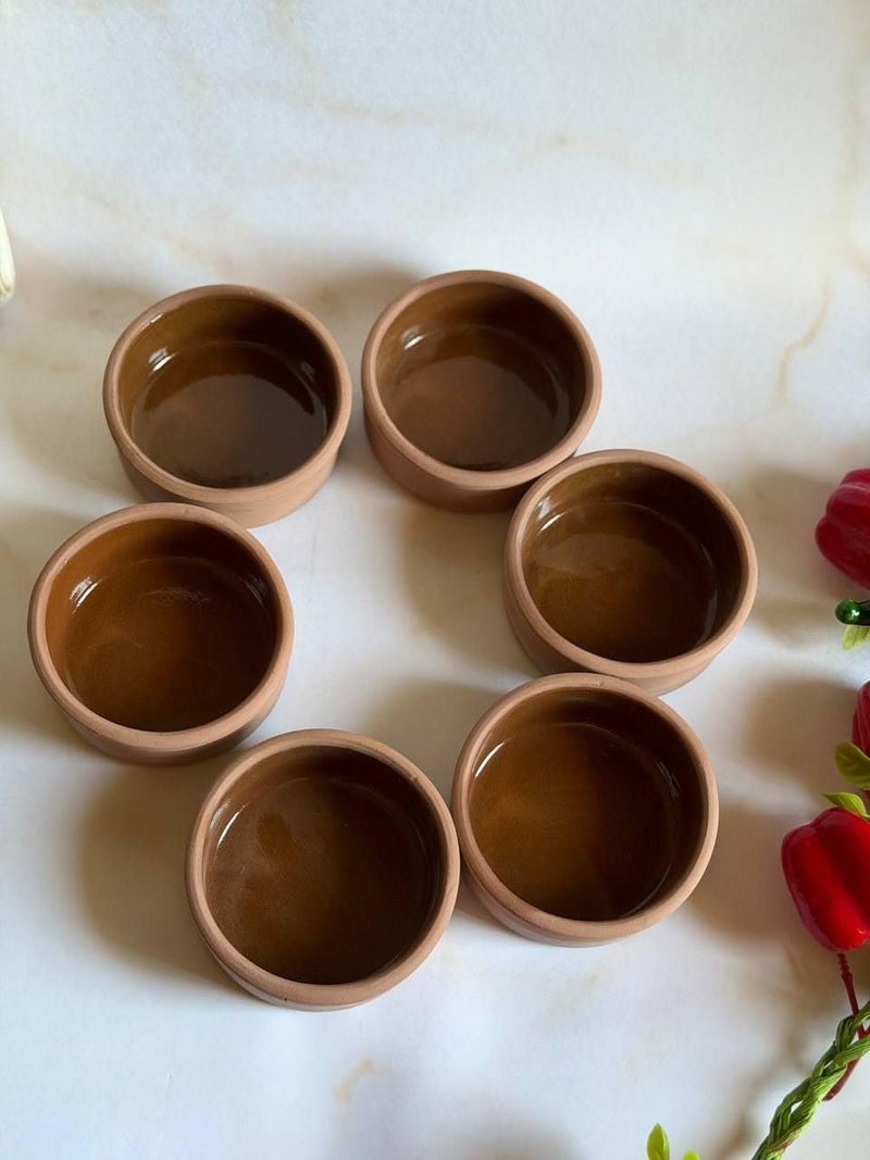 اطباق تقديم صغيرة من الطين من الطين - فخار ناعم للخبز والزبادي والخير واللحوم والخضروات والاطعمة التركية الشهية (6) - Image 1