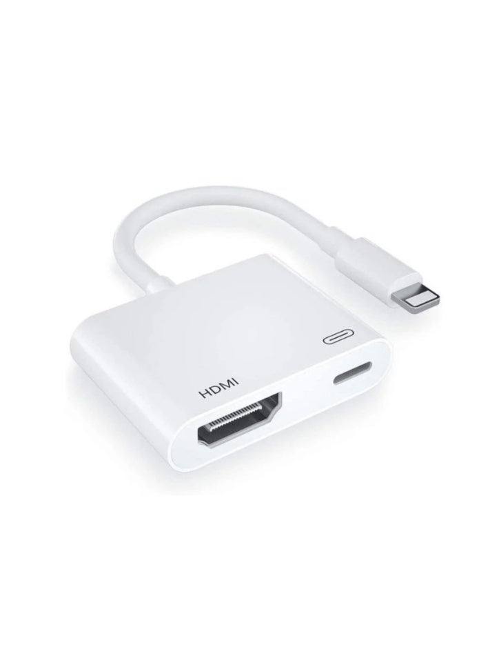 HDMI Adapter for iPhone to TV iPad to HDMI 108OP HD Digital AV Adapter(No Need Power) Video  Audio Sync Screen Connector Compatibility with iPhone 14/13/12/11/X/8/iPad/to HDTV Projector Monitor - Image 1