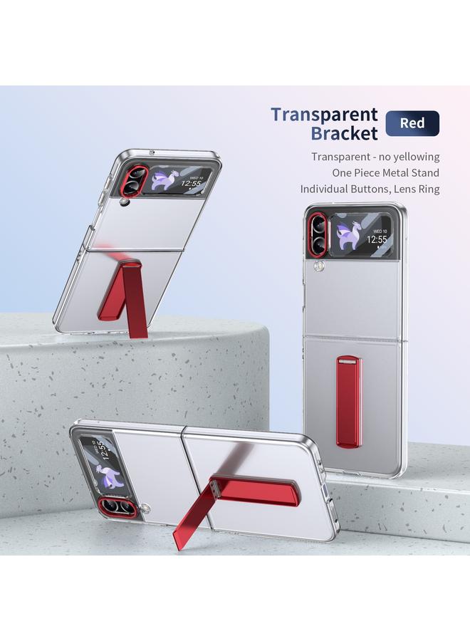 اس-توب جراب لهاتف Samsung Galaxy Z Flip4، جراب هاتف هجين من مادة TPU مع حامل بارد من الكمبيوتر الشخصي - Image 2