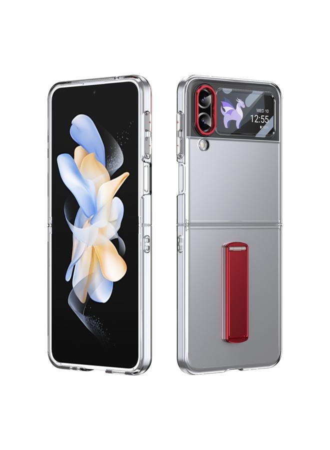 اس-توب جراب لهاتف Samsung Galaxy Z Flip4، جراب هاتف هجين من مادة TPU مع حامل بارد من الكمبيوتر الشخصي - Image 1