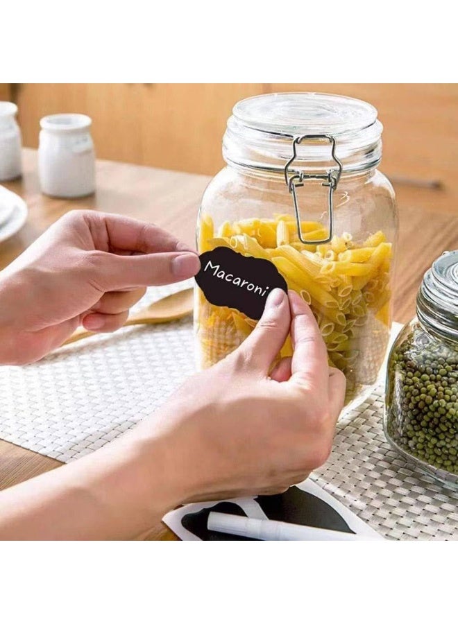 56 removable and reusable waterproof labels for jars and containers with a black background - Image 5