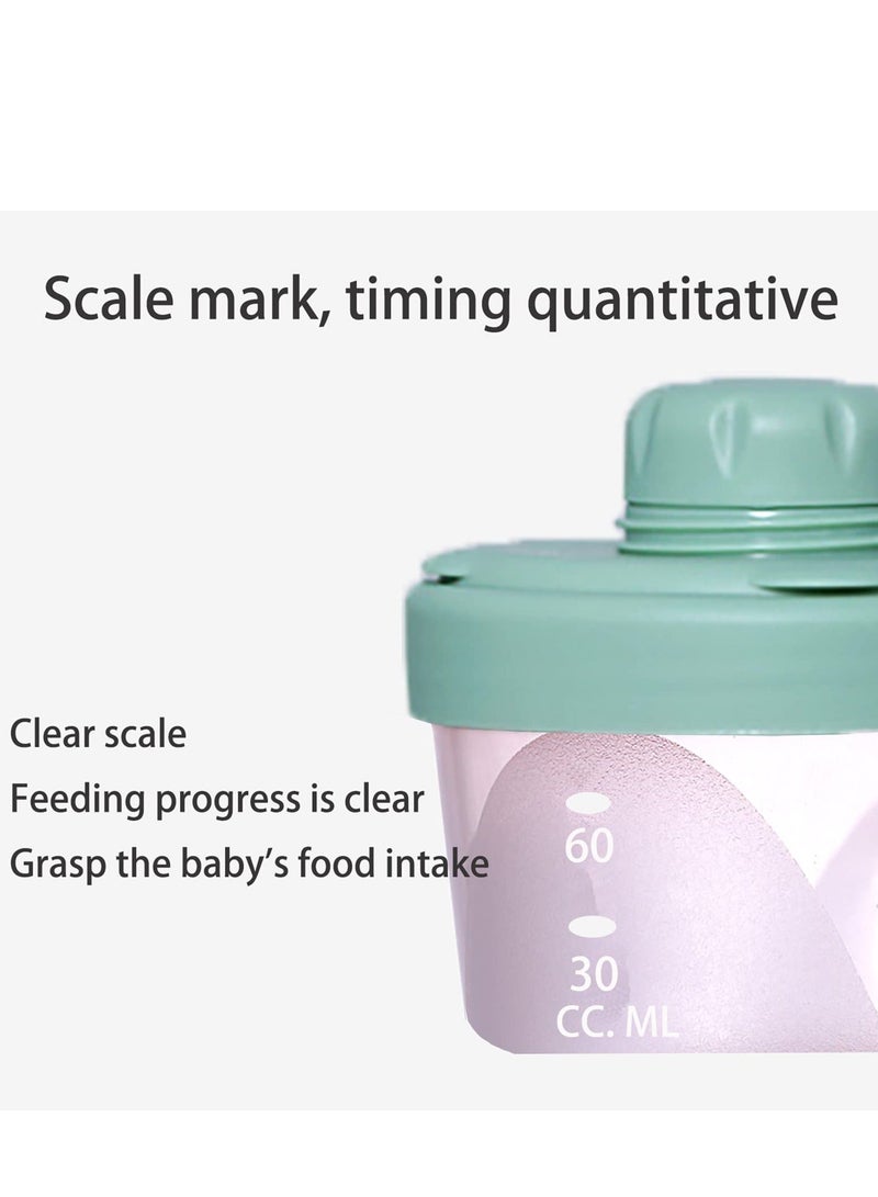 Baby Milk Powder Formula Dispenser, 4 Layers Baby Formula Containers for Travel, Formula Holder Mixer, Baby Feeding Snack Storage Container, Portable, Stackable - Image 4