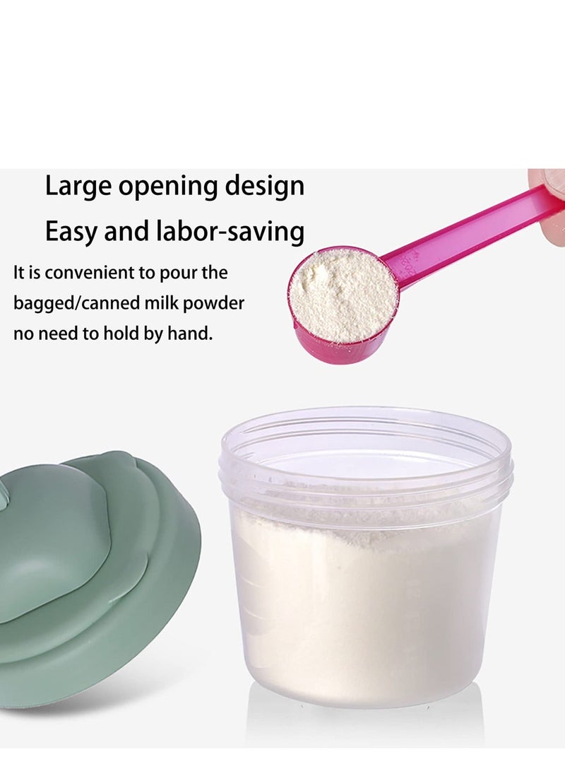 Baby Milk Powder Formula Dispenser, 4 Layers Baby Formula Containers for Travel, Formula Holder Mixer, Baby Feeding Snack Storage Container, Portable, Stackable - Image 2