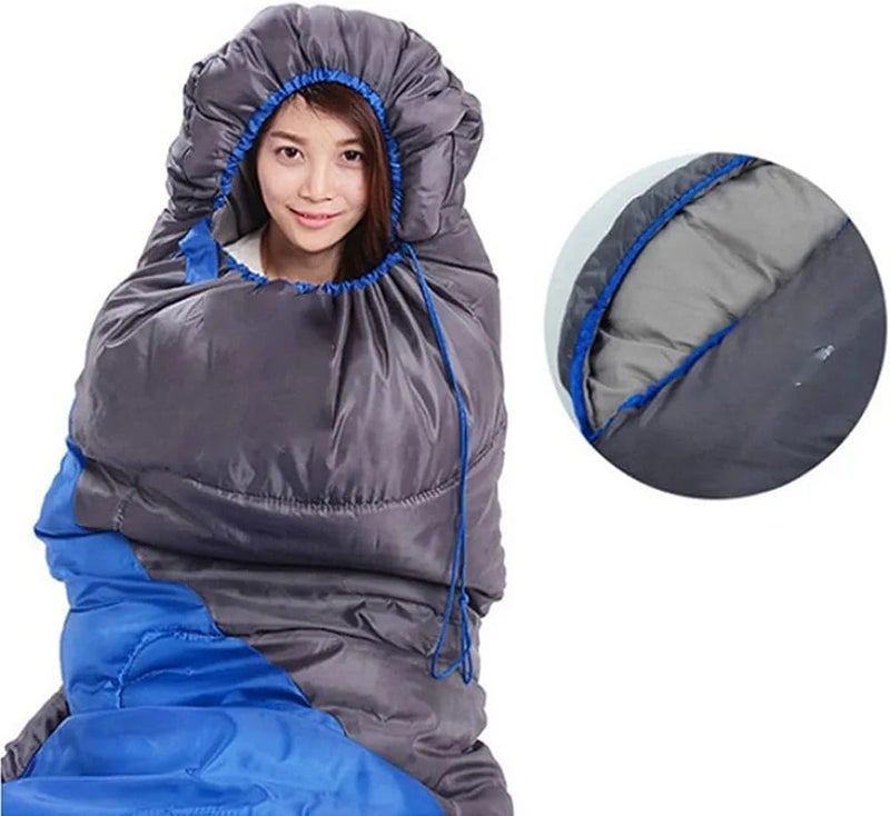 Sleeping bag for trips and camping - blue - Image 2