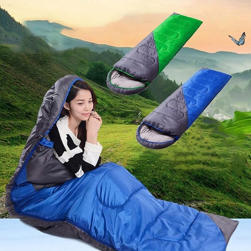 Sleeping bag for trips and camping - blue - Image 1