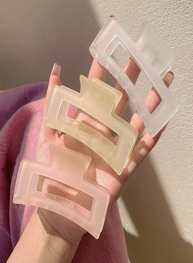 EPARTY 4 Pcshair Claw Clip For Women Girl Plastic Transparent Large Hair Claw Clip Crab Women's Gig Clips Claws Girl Hair Accessories,Multi - Image 1