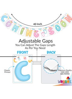 WOBBOX Wobbox Baby Shower Decoration Items| Baby Shower Ceremony Photo Booth Props for Photoshoot, Baby Shower Banner& Mom to Be Sash, Godh Bharai Ceremony Decoration Kit-(FP1859)  - Image 3