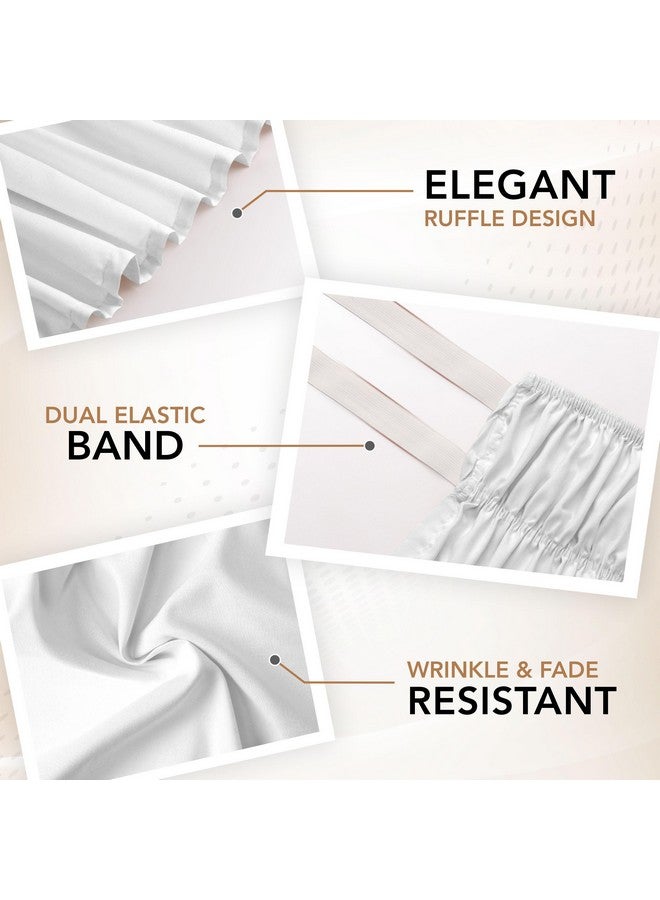 Utopia Bedding Utopia Bedding King Elastic Bed Ruffle - Easy Wrap Around Ruffle - Microfiber Bed Skirt with Adjustable Elastic Belt 16 Inch Tailored Drop - Hotel Quality Bedskirt, Fade Resistant (King, White) - Image 5