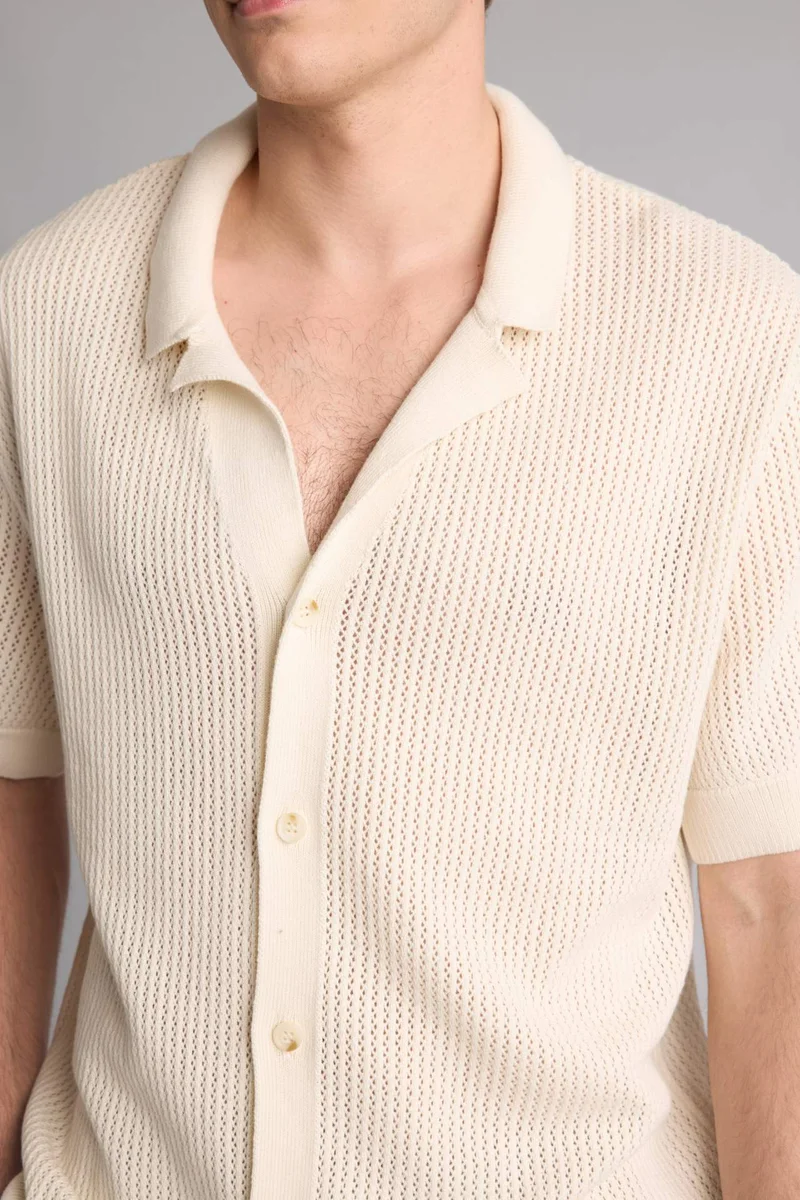 Defacto  Relax Fit Polo Collar Short Sleeve Polo T-Shirt for Men | Best Price UAE