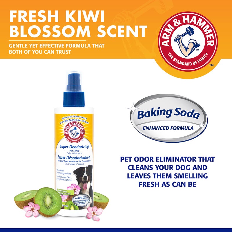 Arm & Hammer For Pets Super Deodorizing Spray for Dogs | Best Odor Eliminating Spray for All Dogs & Puppies | Fresh Kiwi Blossom Scent That Smells Great, 6.7 Ounces-1 Pack (FF9367) - Image 2
