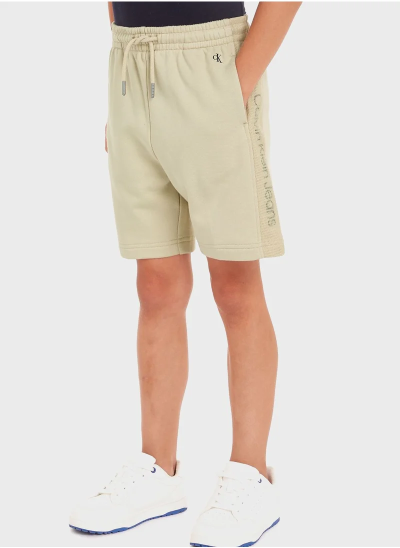 Calvin Klein Jeans Kids Layered Mesh Shorts