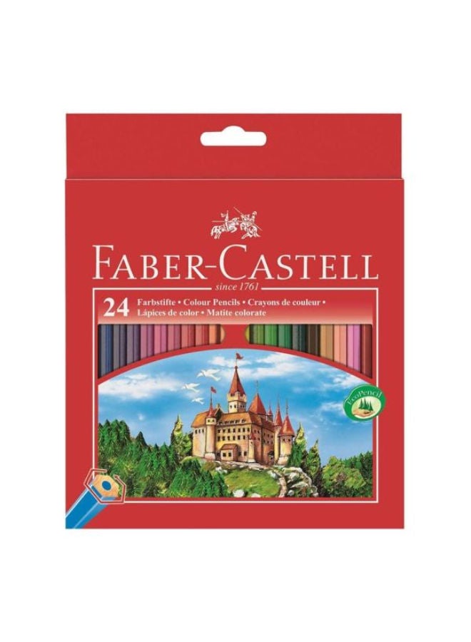 Hexagonal Colour Long Pencils Box Of 24