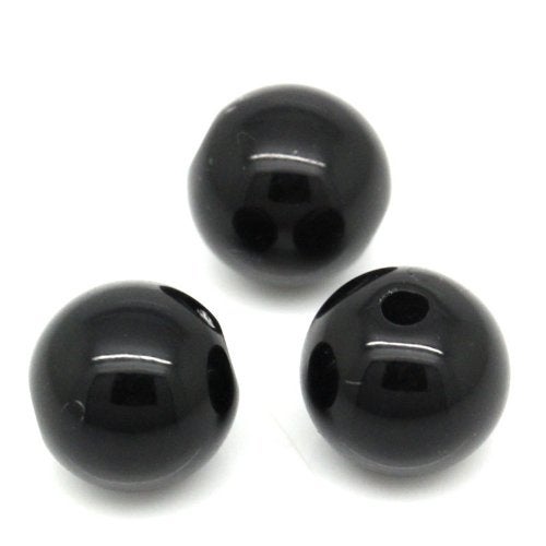 Craft Making Shop 1,000 Round Black Acrylic Beads 8mm Diameter with 2mm Hole - Image 5