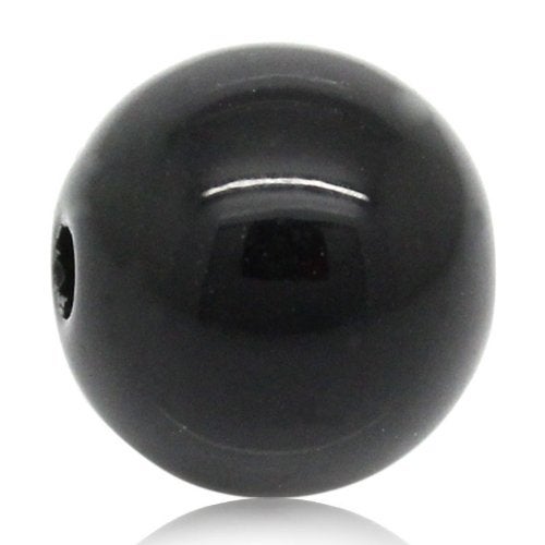 Craft Making Shop 1,000 Round Black Acrylic Beads 8mm Diameter with 2mm Hole - Image 2