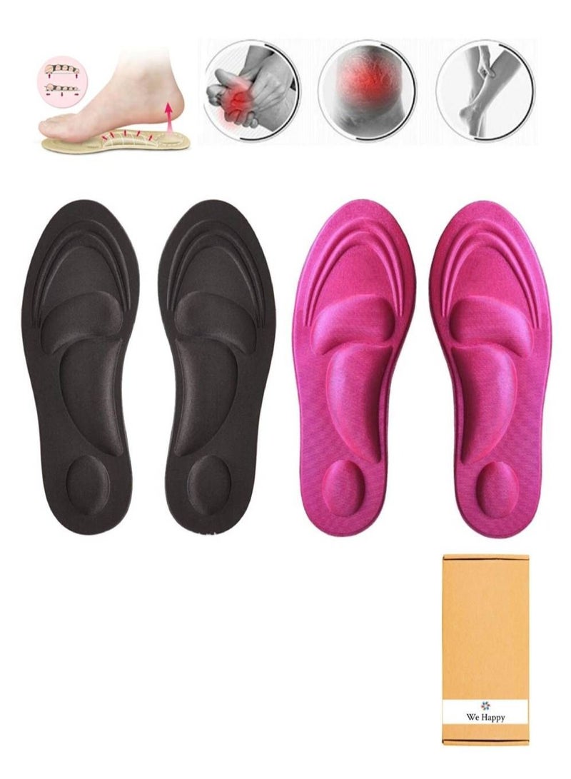 We Happy 4D Foam Comfort Shoe Insole Help Against Foot Pain Cushioning Metatarsal Arch and Heel Support - Image 1