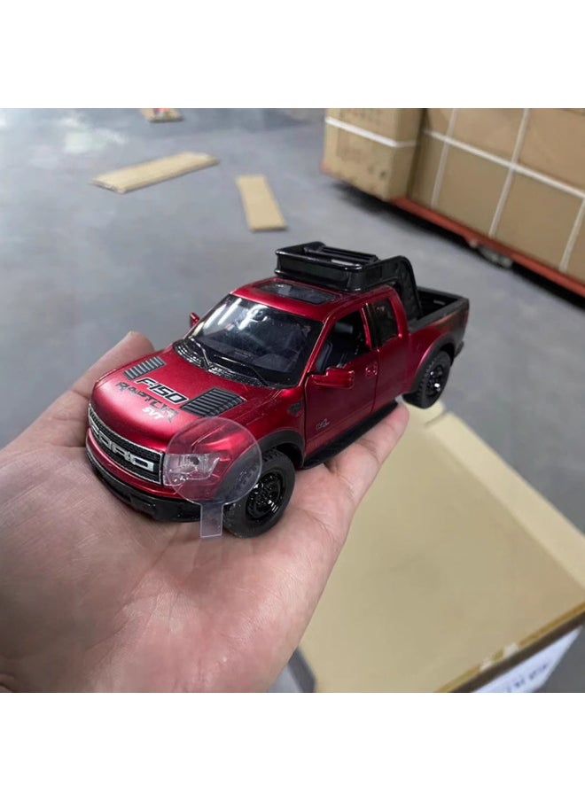 (Jiaye Bulk) Simulation F150 Pickup Wild Alloy Car Model Ornament Toy-Color:Dc24271 R8 Red  - Image 1