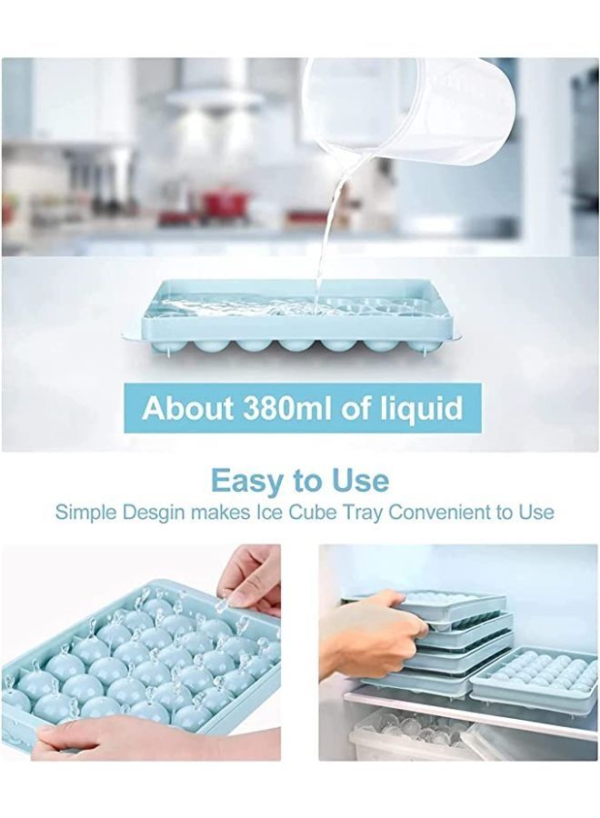 Portable Ice Sphere Mold Round Silicone Ice Cube Tray With Lid Ice Ball Maker Mold For Cocktails Sphere - Image 3
