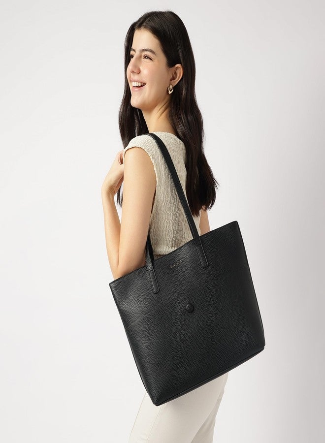 Fastrack Power Play Laptop Tote for Women, 14-Inch Laptop Compatible, Made of Faux Leather, Comfortable Shoulder Strap, Inner Access Pockets, Stylish and Functional Everyday Tote Bag - Image 2