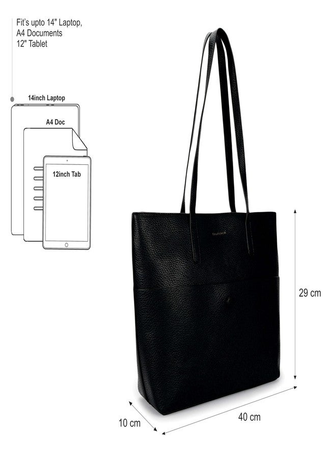 Fastrack Power Play Laptop Tote for Women, 14-Inch Laptop Compatible, Made of Faux Leather, Comfortable Shoulder Strap, Inner Access Pockets, Stylish and Functional Everyday Tote Bag - Image 4