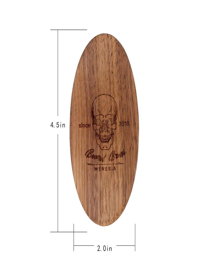 Menesia Black Walnut Wood Boar Bristle Hair Beard Brush for Men, Pocket Travel Men's Wooden Small Soft Beard Brush (Black Walnut) - Image 4