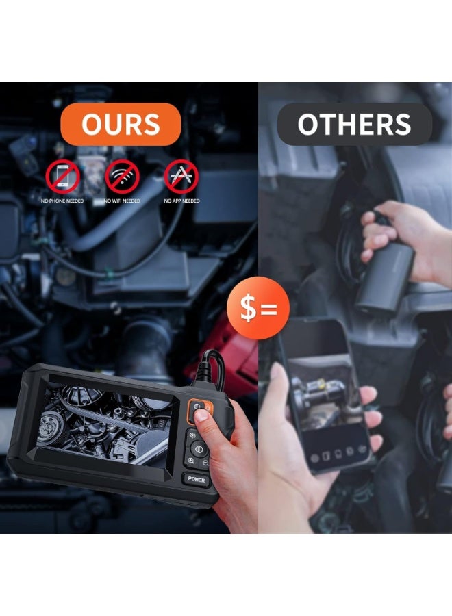 Milatech Endoscope Camera with Light 4.3" IPS Screen 1920P IP67 Waterproof 16.5FT Borescope - Image 3