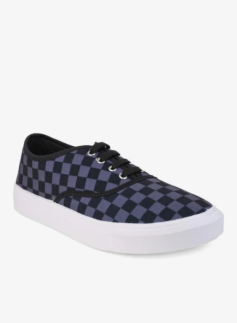 Styli Styli Checkerboard Canvas Lace Up Sneakers