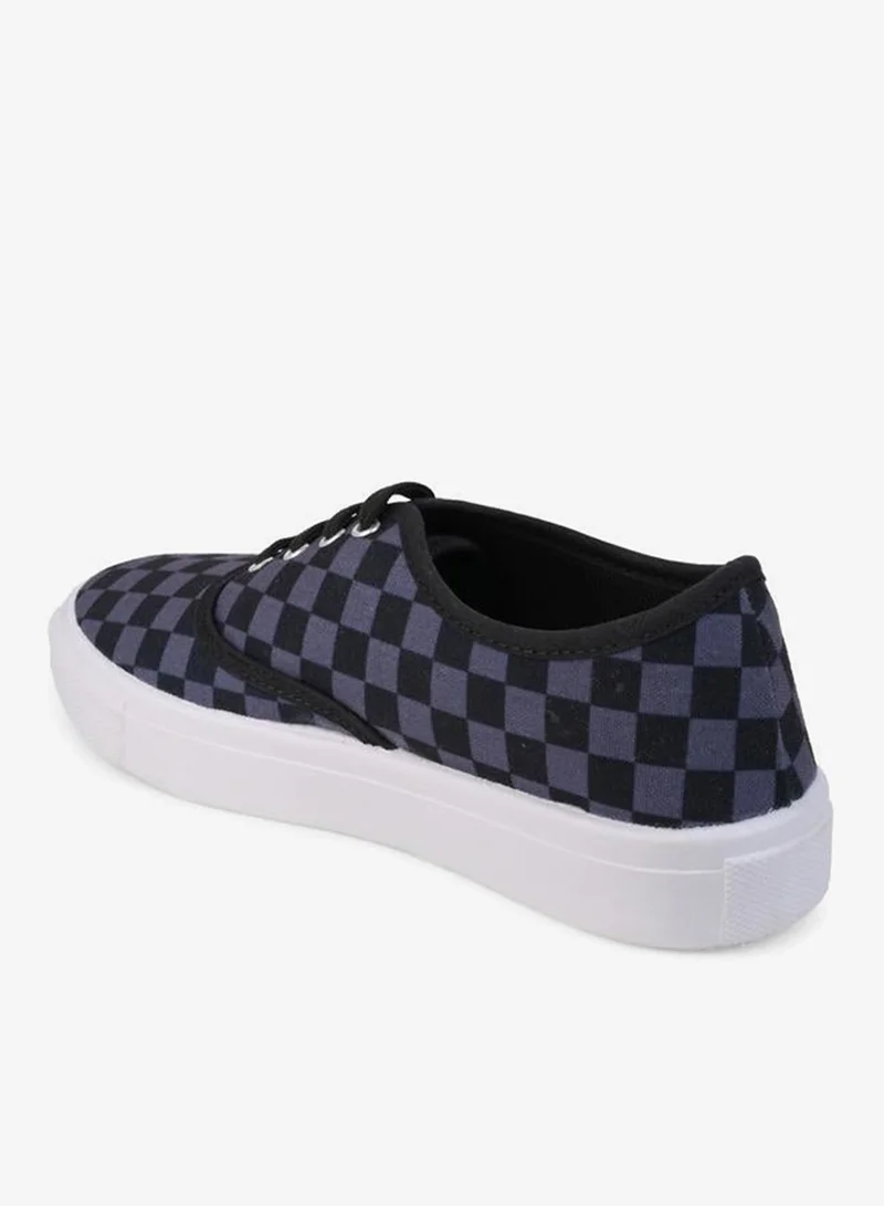 Styli Styli Checkerboard Canvas Lace Up Sneakers