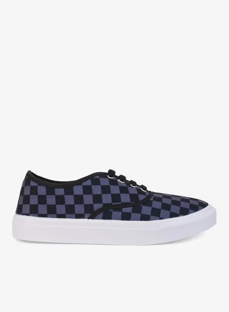 Styli Styli Checkerboard Canvas Lace Up Sneakers