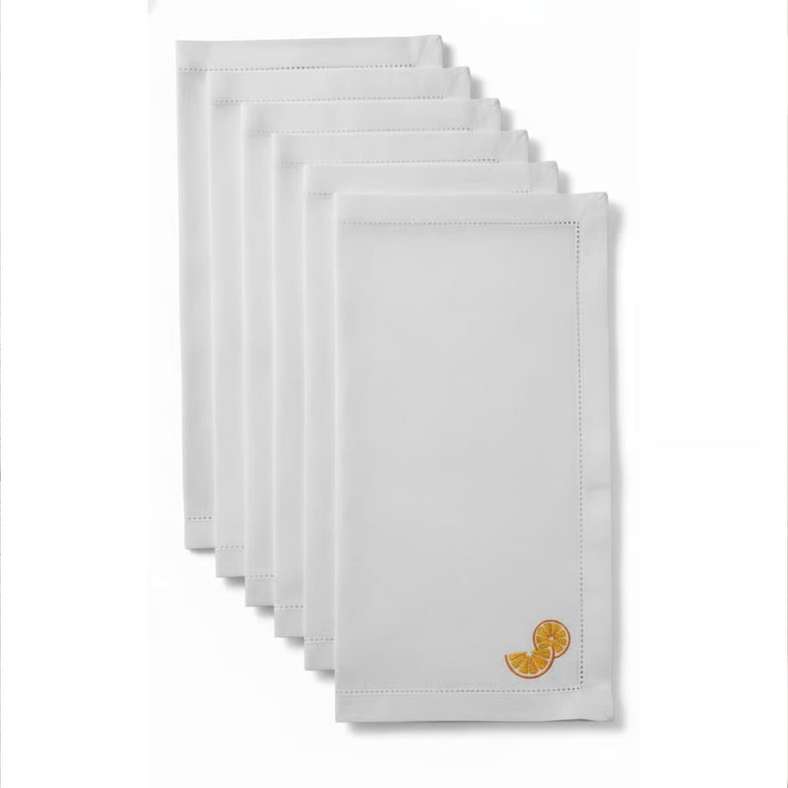 Pan Home طقم مناديل مطرزة بالليمون لتناول الطعام - Image 3
