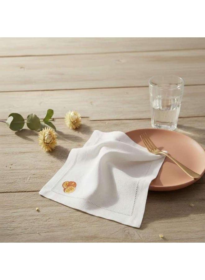 Pan Home طقم مناديل مطرزة بالليمون لتناول الطعام - Image 1