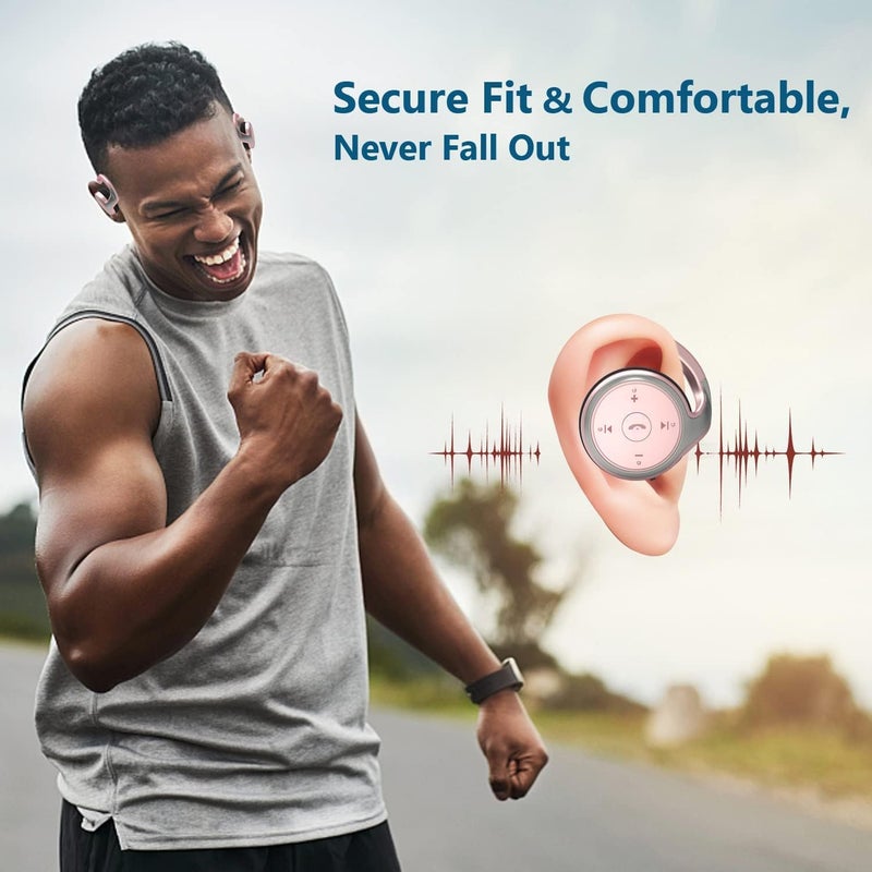 itayak Behind The Head Headphones, Wrap Around Head Small Bluetooth Headphones Lightweight Foldable Wireless Sports Sweatproof Headset with Microphone & Carrying Case (Gold) - Image 4