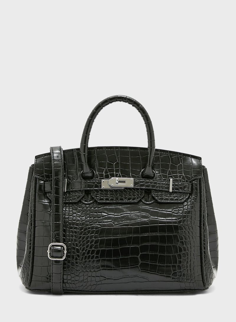 ELLA Classic Croc Large Handbag - Image 1