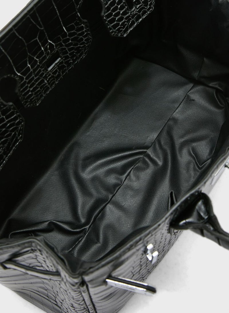 ELLA Classic Croc Large Handbag - Image 5