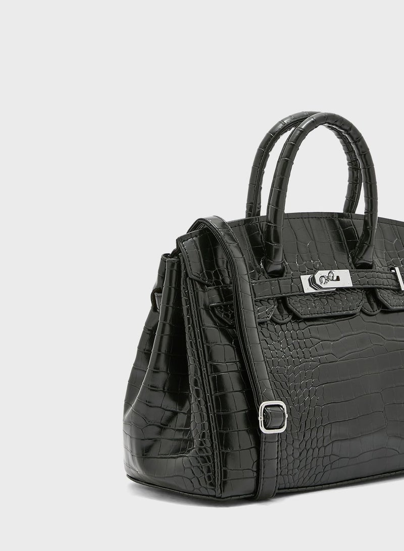 ELLA Classic Croc Large Handbag - Image 3
