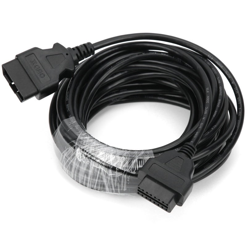 كابل تمديد OBD2 ذكر 16 دبوس إلى أنثى - كابل محول تشخيصي عالي الجودة ABS بطول 10 أمتار - سلك تمديد OBDII لأدوات تشخيص السيارة - Image 1