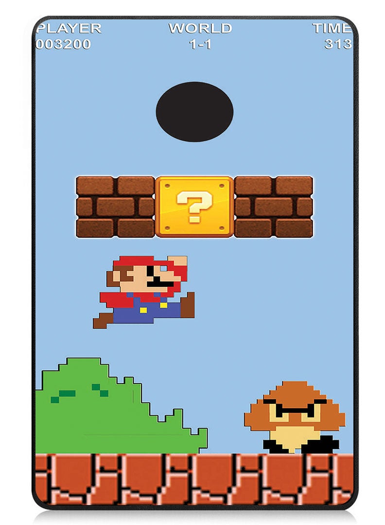 Theodor حافظة واقية قابلة للطي لجهاز آبل آيباد برو 11 (2024) مع حامل ثلاثي الطيات وميزة الاستيقاظ التلقائي وحماية من الصدمات غلاف لعبة ماريو - Image 1