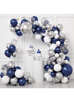 148-pcs Navy Blue White Latex Decorative Balloon Arch Garland Set - Perfect for Graduation Baby Shower Wedding Birthday Bachelorette Party - pzsku/Z09FDA631BADB1DFC2373Z/45/_/1729320163/8e95a075-ff58-42fc-8e55-2946da2b55e9