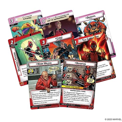 Asmodee Marvel Champions The Card Game Deadpool EXPANDED HERO PACK - Superhero Strategy Game, Cooperative Game for Kids and Adults, Ages 14+, 1-4 Players, 45-90 Minute Playtime, Made by Fantasy Flight Games - Image 2