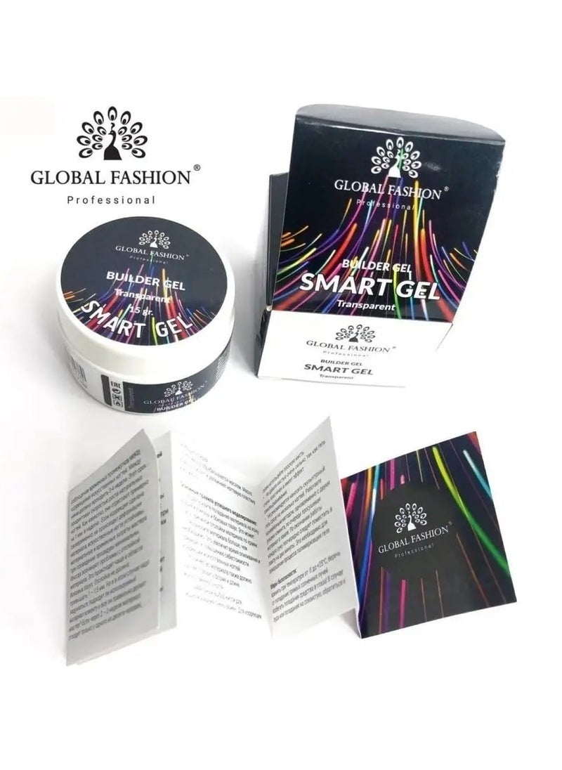 GLOBAL FASHION - Global Fashion Smart Gel - Two-Phase Extension Gel, 15g | Transparent - Image 1
