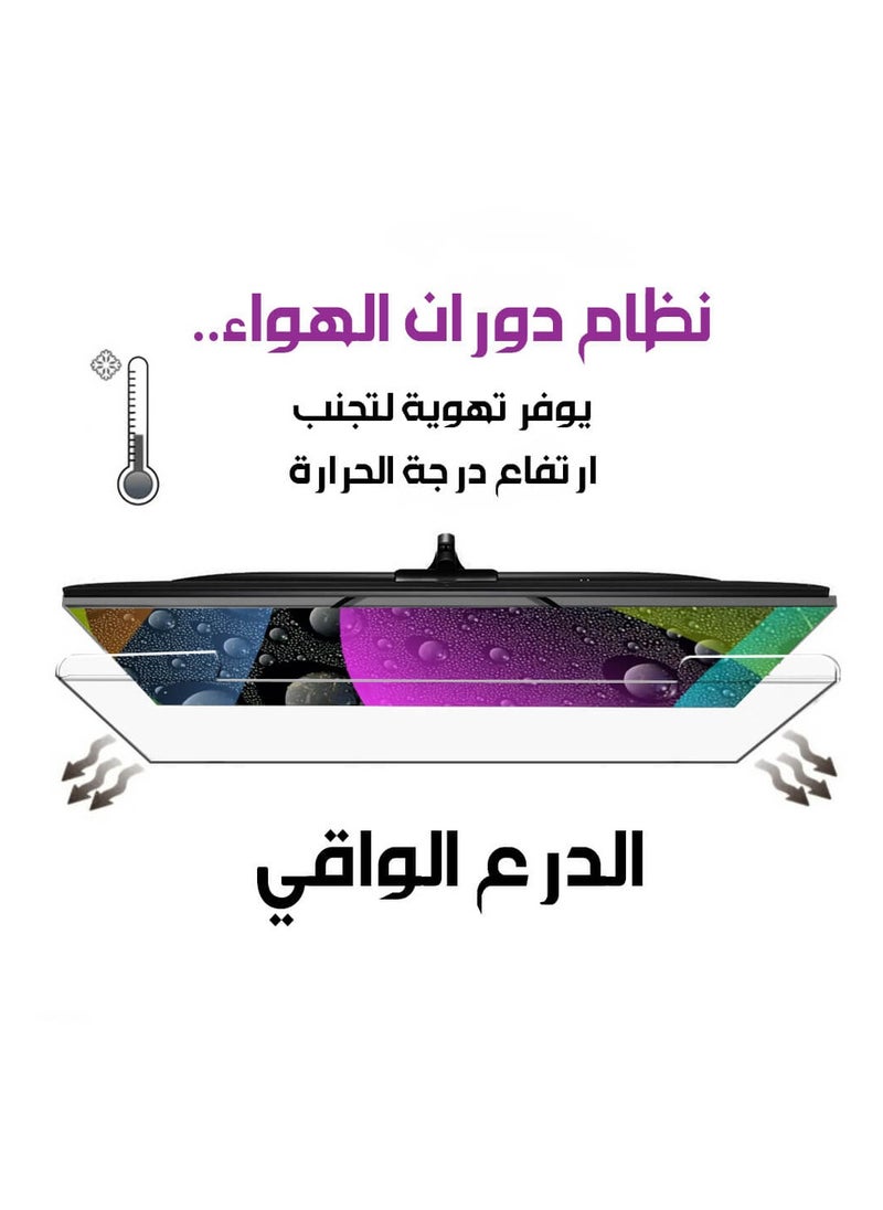 AL DARRA  AL WAQI 32-inch curved screen protector, high-quality shatterproof shield, scratch-resistant, eye protection from UV rays, protection against liquids  - Image 3