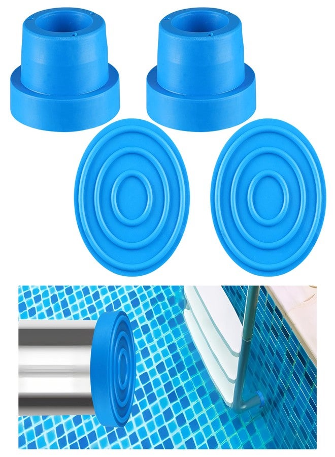 Fairooth 4 Pack Pool Ladder Bumper Plugs for Inground Pool Rubber Inside Pools Ladder Bumper Caps Steps End Plugs Fits 1.9” Standard Swimming Pool Ladders Tubing for Inground Pool Liner Protection - Image 1