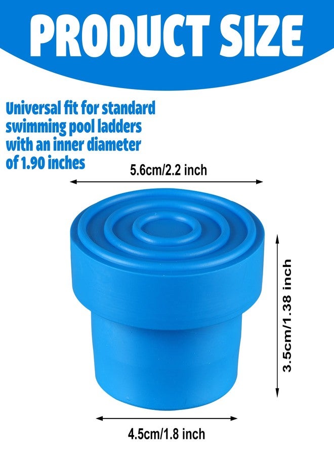 Fairooth 4 Pack Pool Ladder Bumper Plugs for Inground Pool Rubber Inside Pools Ladder Bumper Caps Steps End Plugs Fits 1.9” Standard Swimming Pool Ladders Tubing for Inground Pool Liner Protection - Image 2