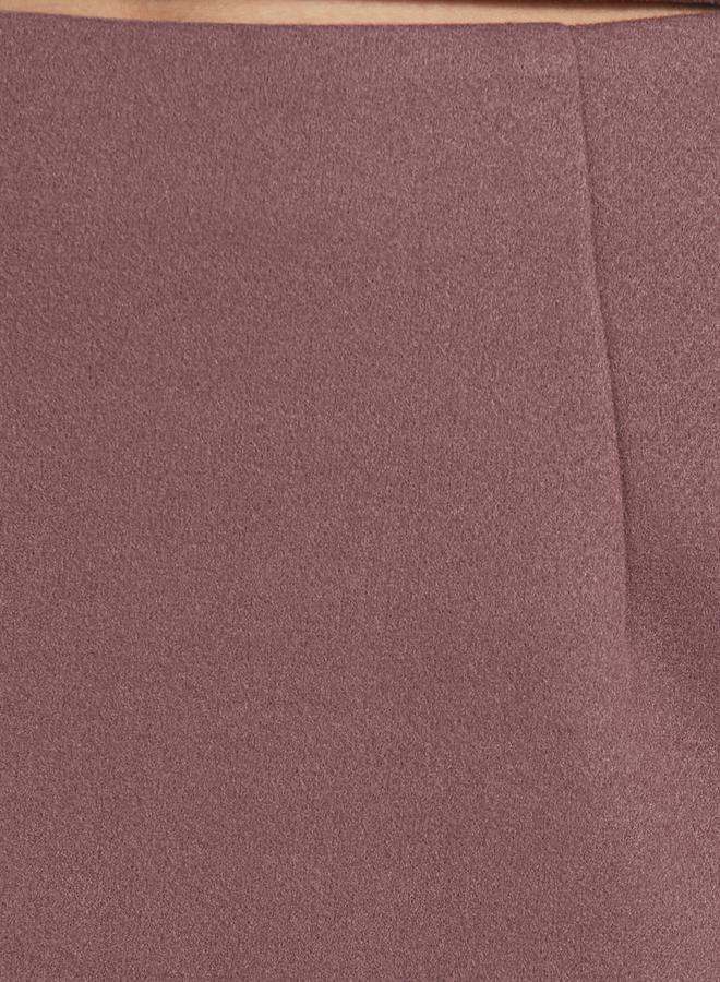 Styli Solid Midi Skirt with Zip Closure  - Image 3