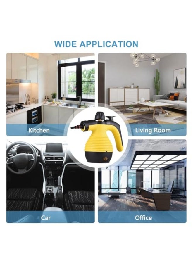 1500W Handheld Steam Cleaner, 350ml Tank, 30g/min Steam Output, 9-in-1 Accessories Set, 2m Cord, 220-240V - Image 3