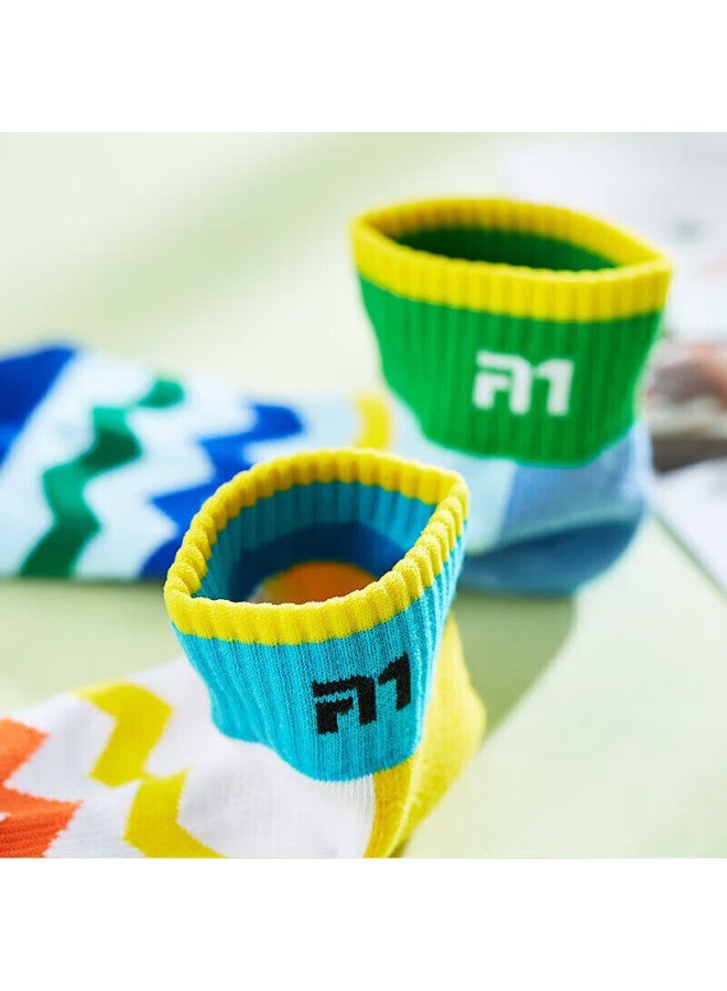 Taan Badminton Socks For Children, Professional Outdoor Sports Socks, Mid-calf, Terry Bottom, T606, Two Pairs - Image 3