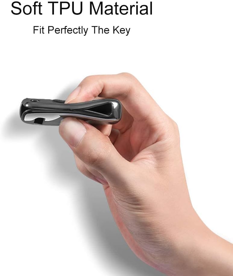 OATSBASF Car Key Cover for Audi A1 A3 A4 A6 Q3 Q5 Q7 S3 R8 TT - TPU Silicone Protector Case (Black) - Image 4