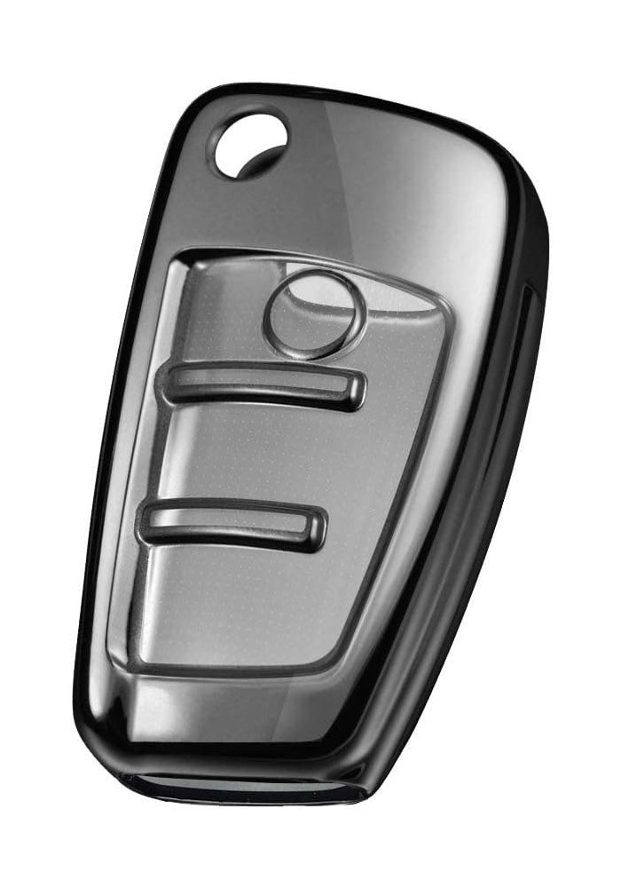 OATSBASF Car Key Cover for Audi A1 A3 A4 A6 Q3 Q5 Q7 S3 R8 TT - TPU Silicone Protector Case (Black) - Image 2