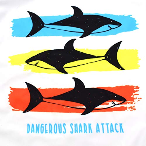 SINOLY Boys Two Piece Rash Guard Swimsuits Kids Short Sleeve Sunsuit Swimwear Sets 9T - Image 4