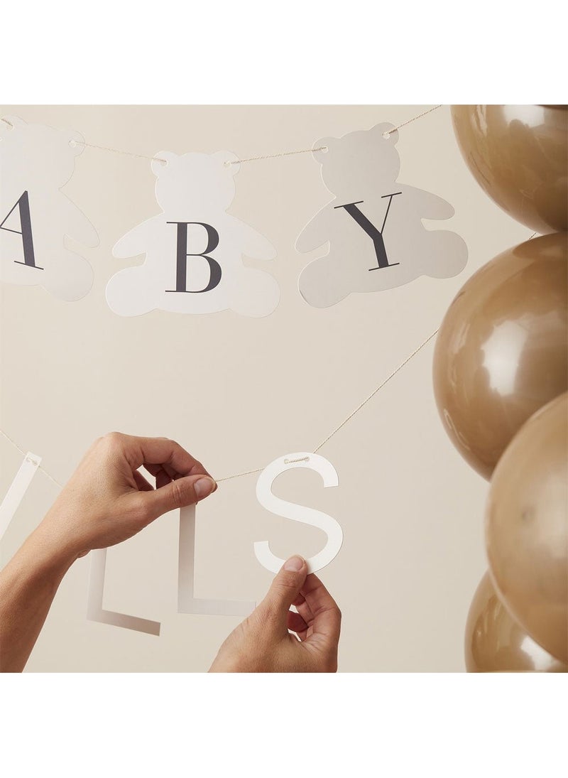 Ginger Ray Teddy Bear Baby DIY Garland Cardboard 200cm - Image 4