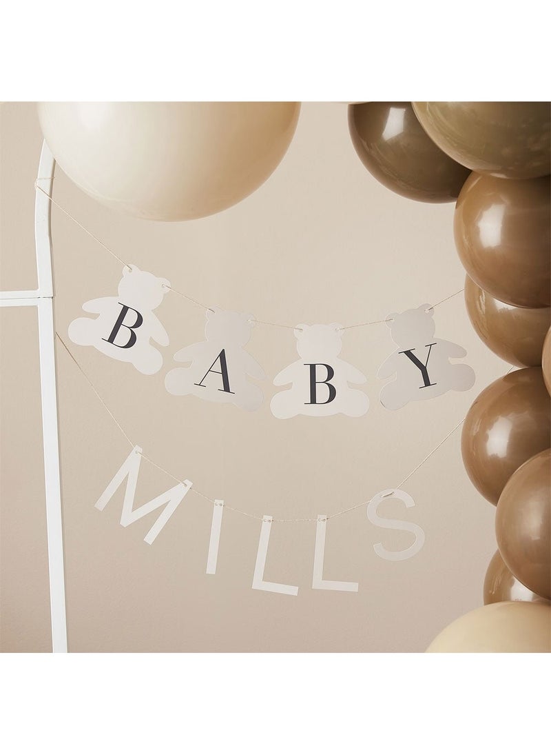 Ginger Ray Teddy Bear Baby DIY Garland Cardboard 200cm - Image 2
